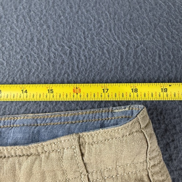 Lucky Brand Shorts Men's 36* Beige Cargo Linen Blend Drawstring Utility Summer - Picture 8 of 11